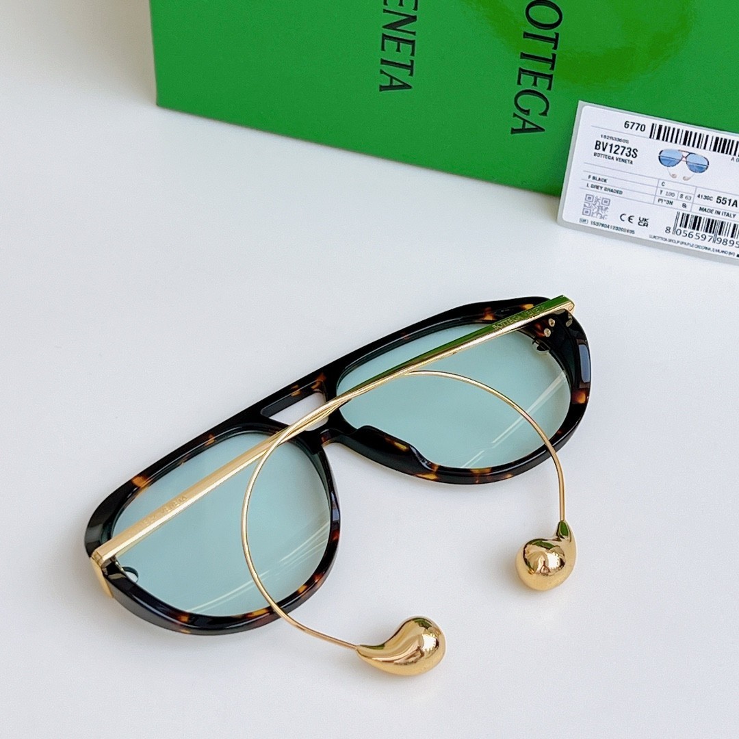 Bottega Veneta BV1273 Women’s Sunglasses Tortoiseshell Frame Blue Lens 63MM