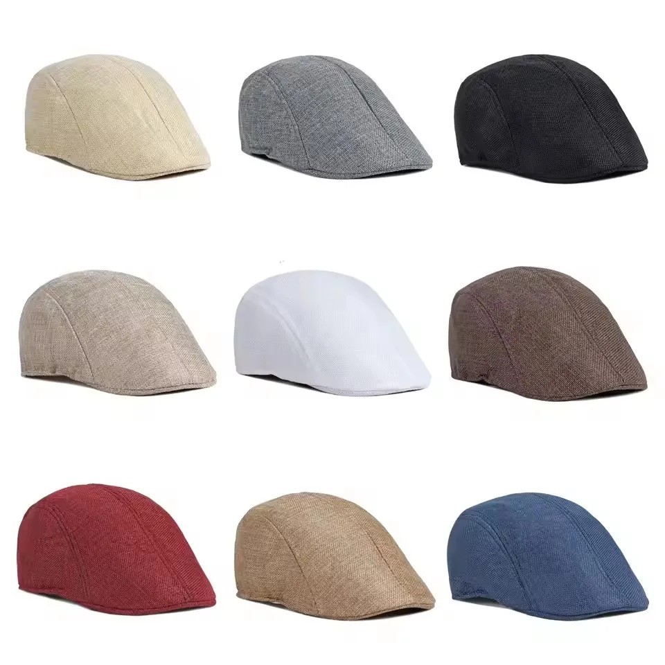Duck Mesh Summer Gatsby Cap Mens Ivy Hat Golf Driving Sun Flat Cabbie Newsboy