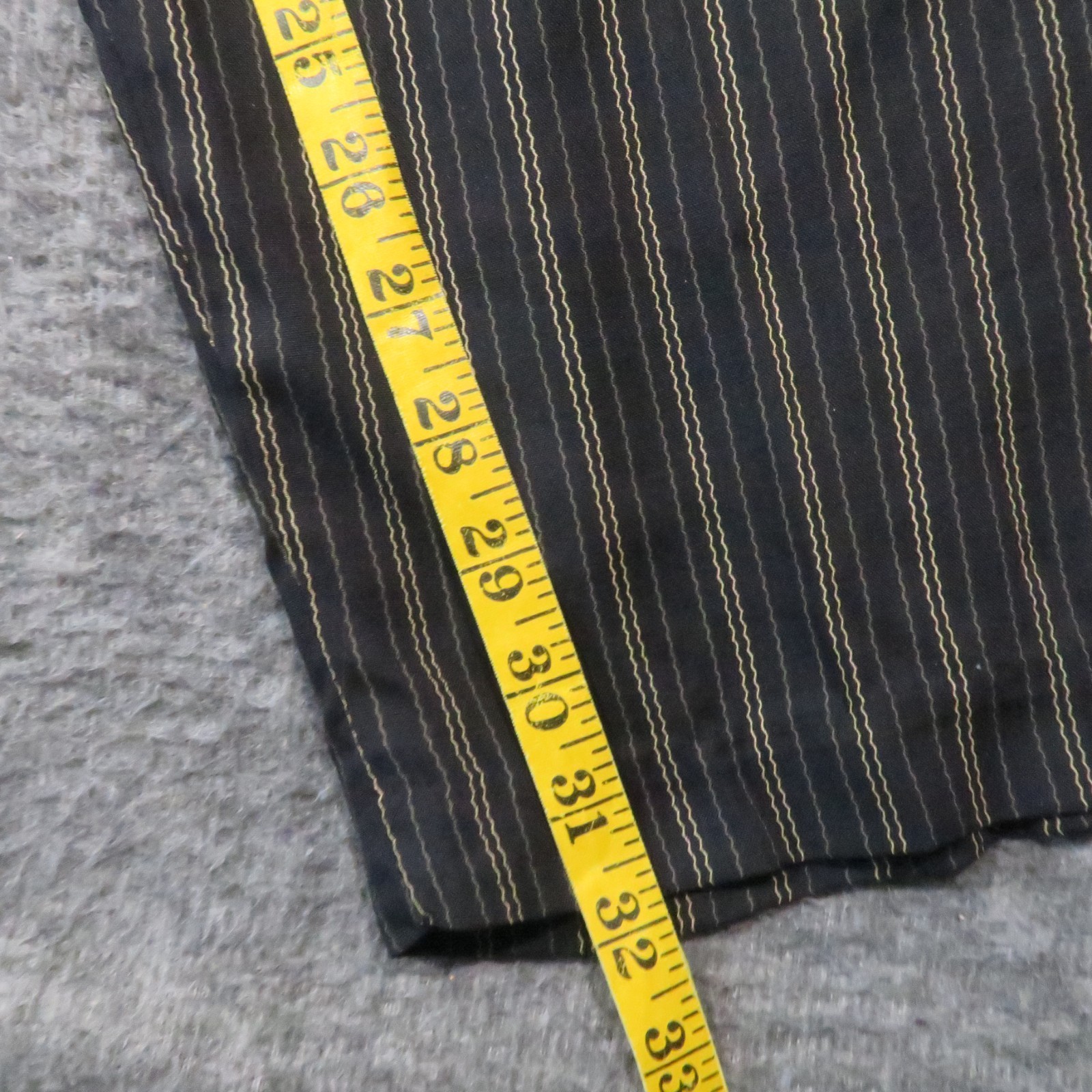 Vintage 80s 90s Pinstripe Wide Leg Pants M Black High Waist Corporate Office