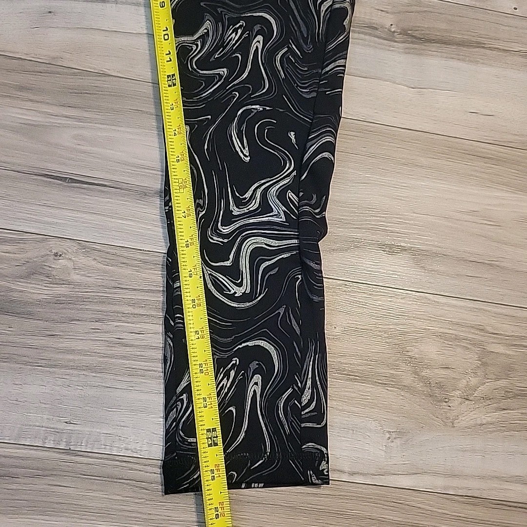 Soft Surroundings 10P-12P Leggings Black Metallic Swirl High Waist NEW