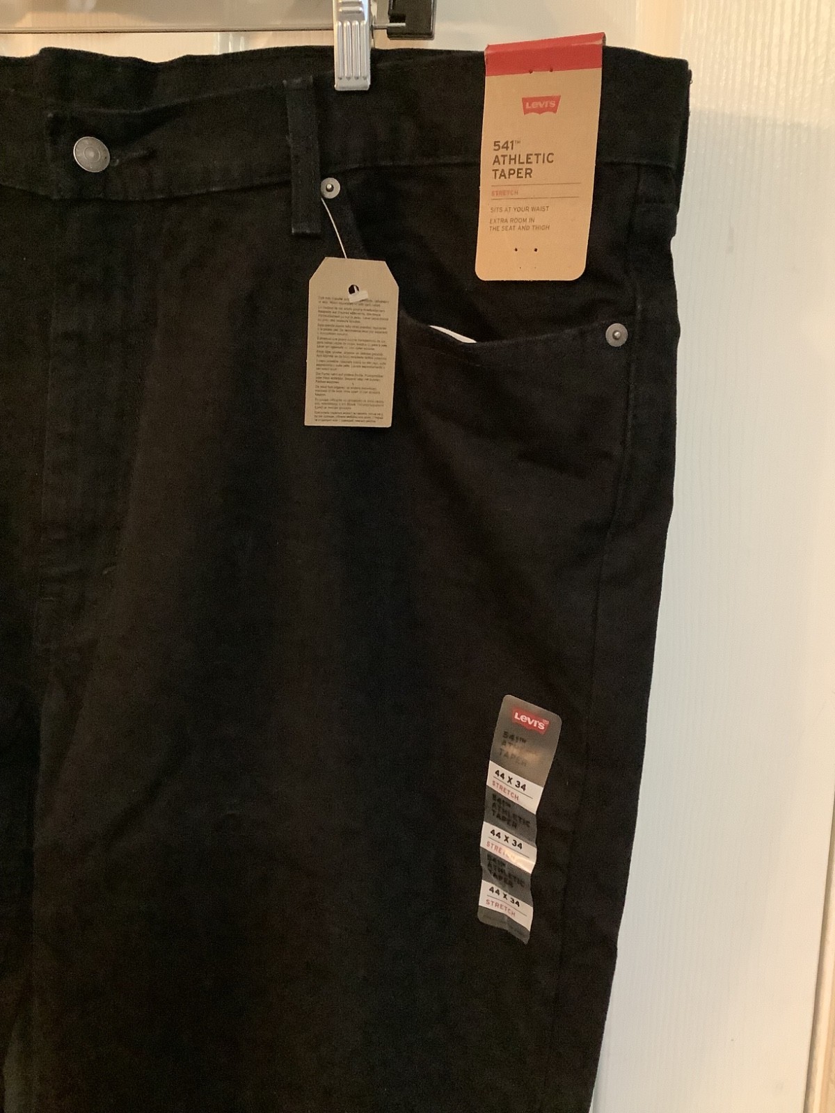 Levi’s 541 Jeans Men’s Athletic Taper All Seasons Tech Stretch 44×34 Black Color