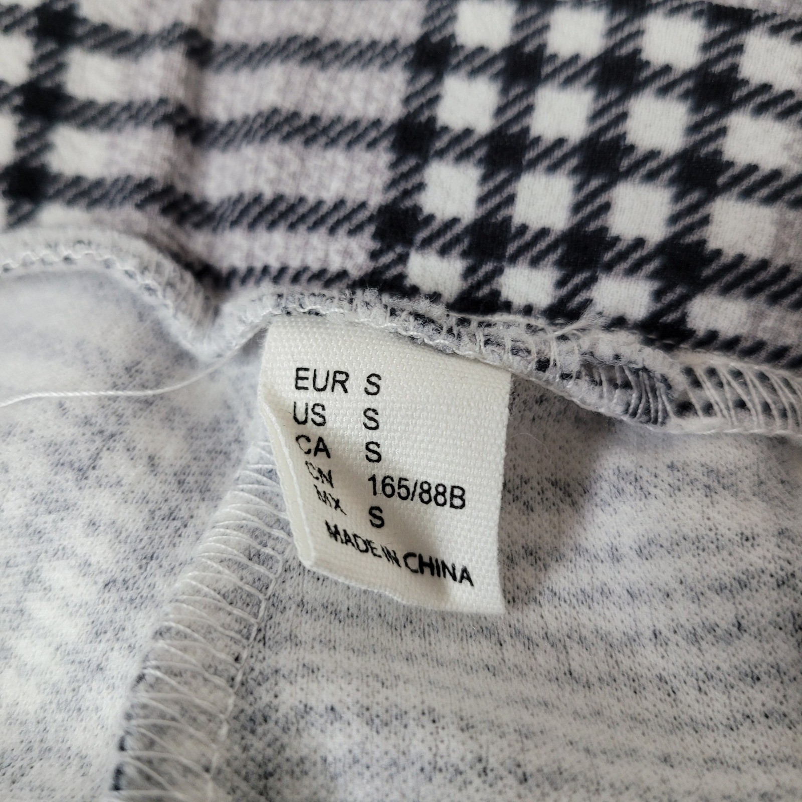 Unbranded Womens Plaid Paperbag Waist Pants Black White Checkered Belted Small