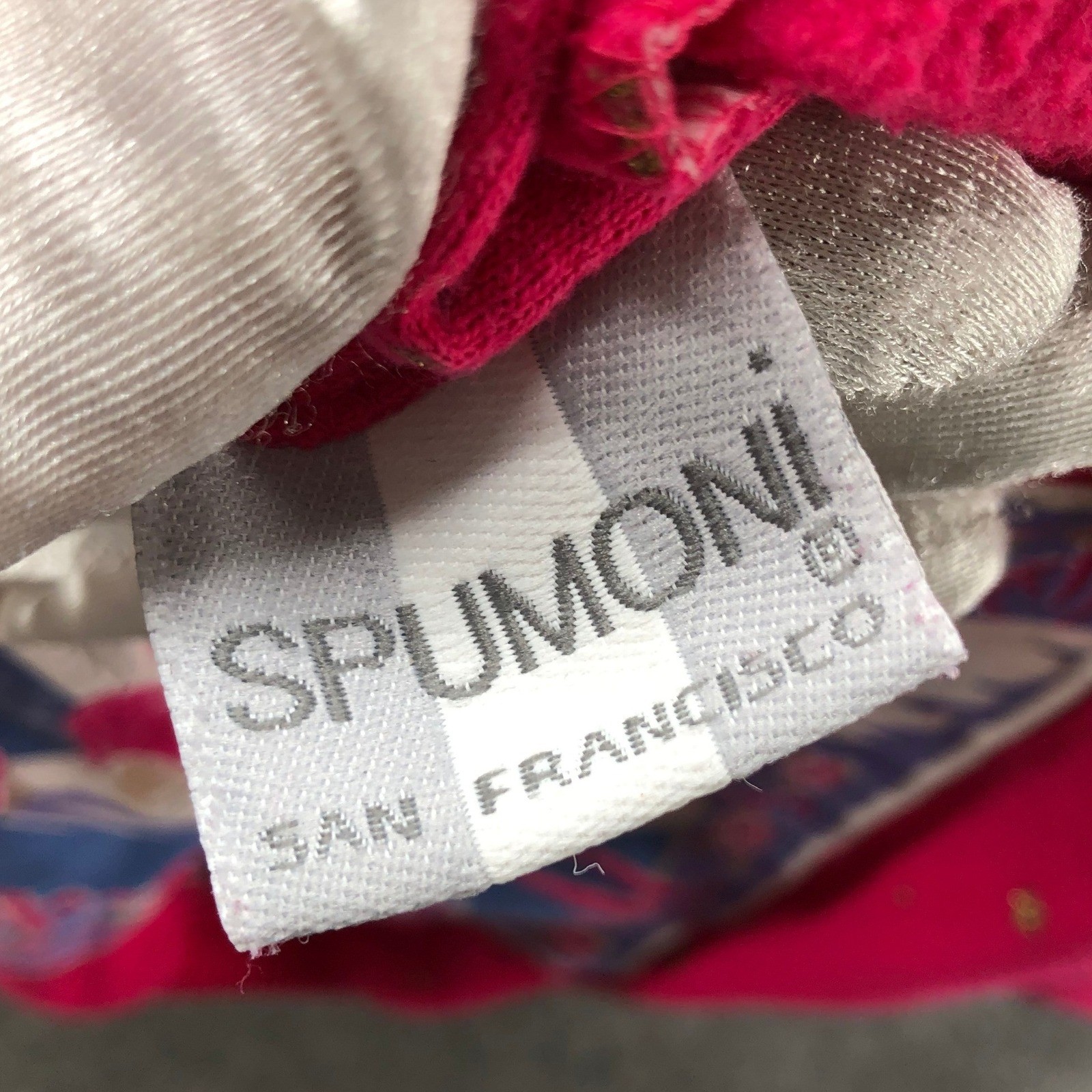 Vintage 80s 90s Spumoni Teddy Bear Swan Lace Collar Sweatshirt Pink Girls 2T
