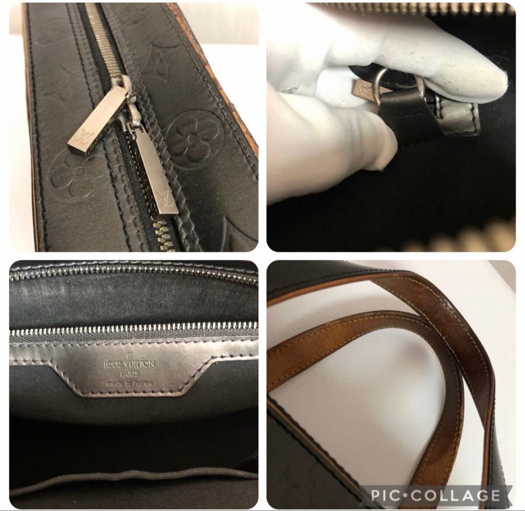 Louis Vuitton Monogram Vernis Black Business Briefcase Double Zip Authentic