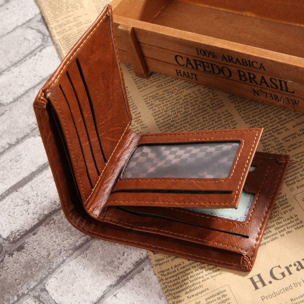 Men’s 100 Dollar Pattern Bifold Wallet Cash Coin Bank Card Pu Leather Wallet