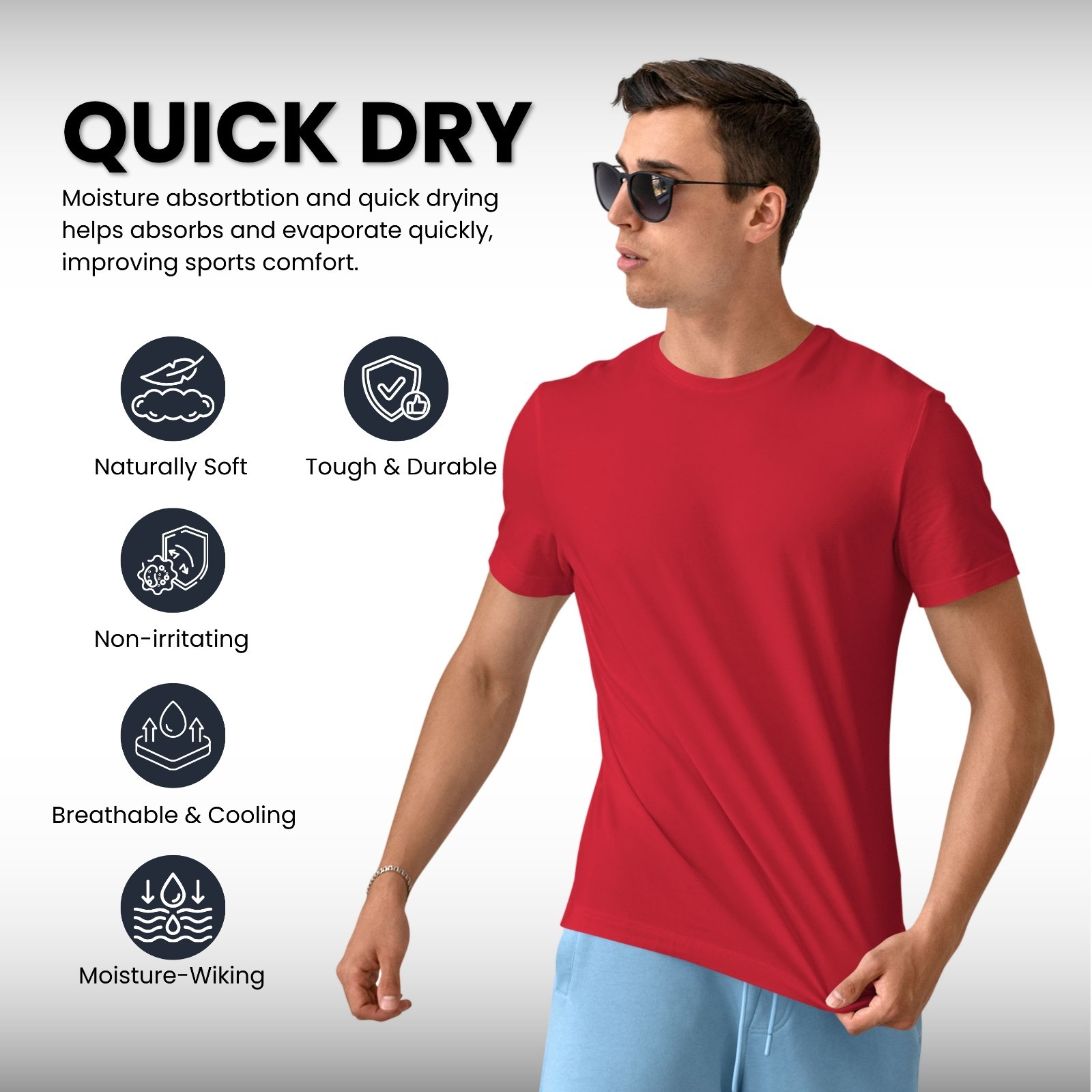 Heavy cotton plain t-shirt men crew neck blank short sleeves tee 1 Pack S-4XL