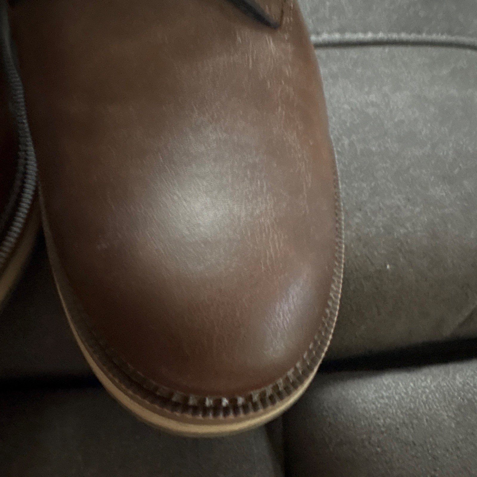 Sonoma Men’s Brown Leather Lace-Up Oxford Dress Shoes Round Toe US 9.5