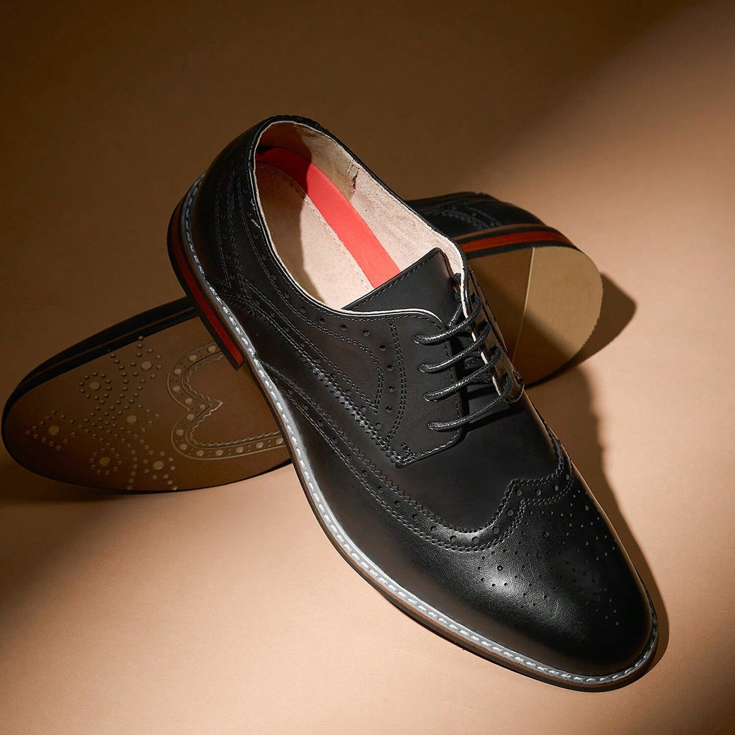 Men’s Dress Shoes Classic Business Formal Oxford Wingtip Lace Up Shoes Size US
