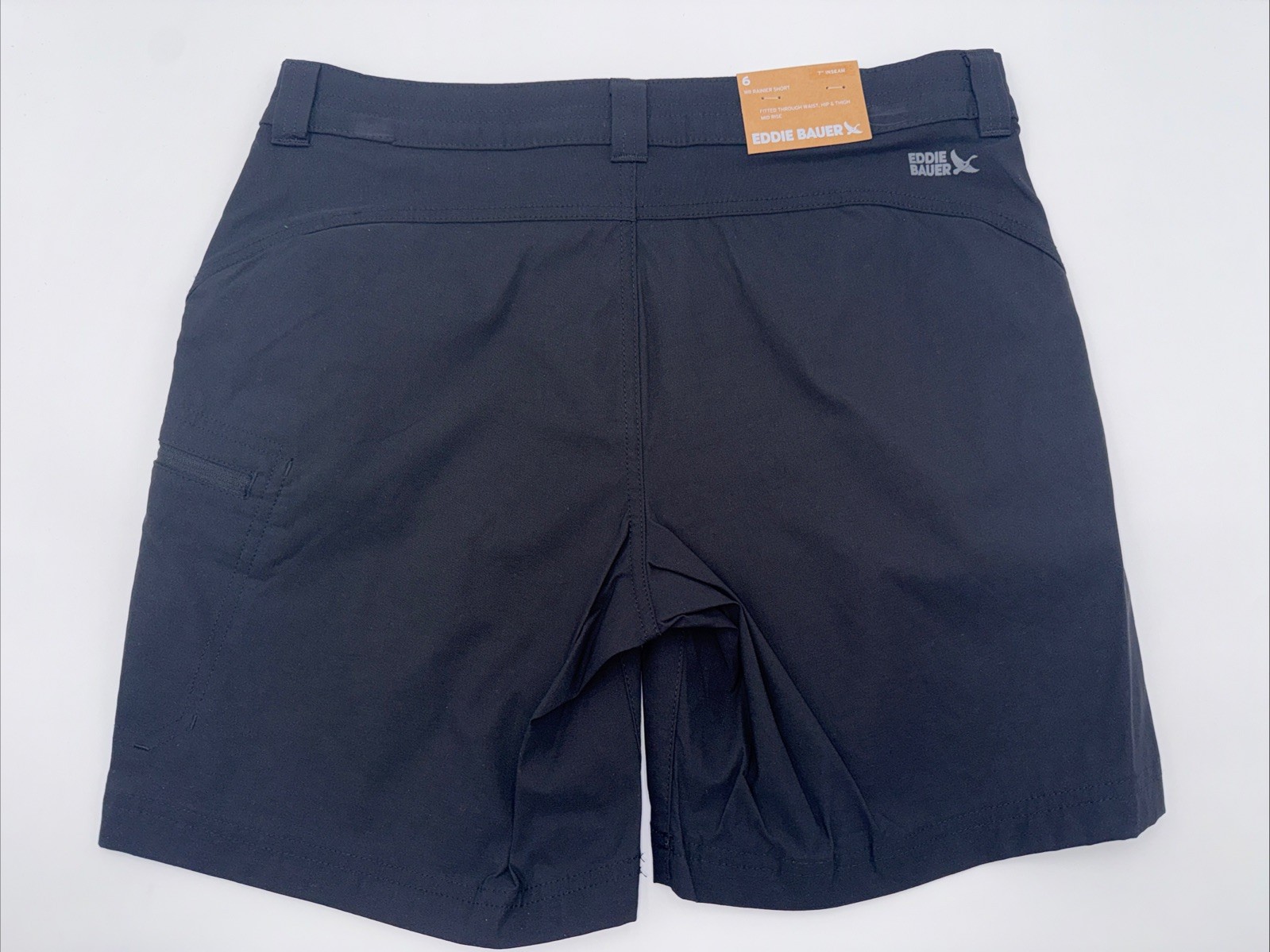 $60 Eddie Bauer Women’s Rainier shorts- Black – Size 6- NEW Tags