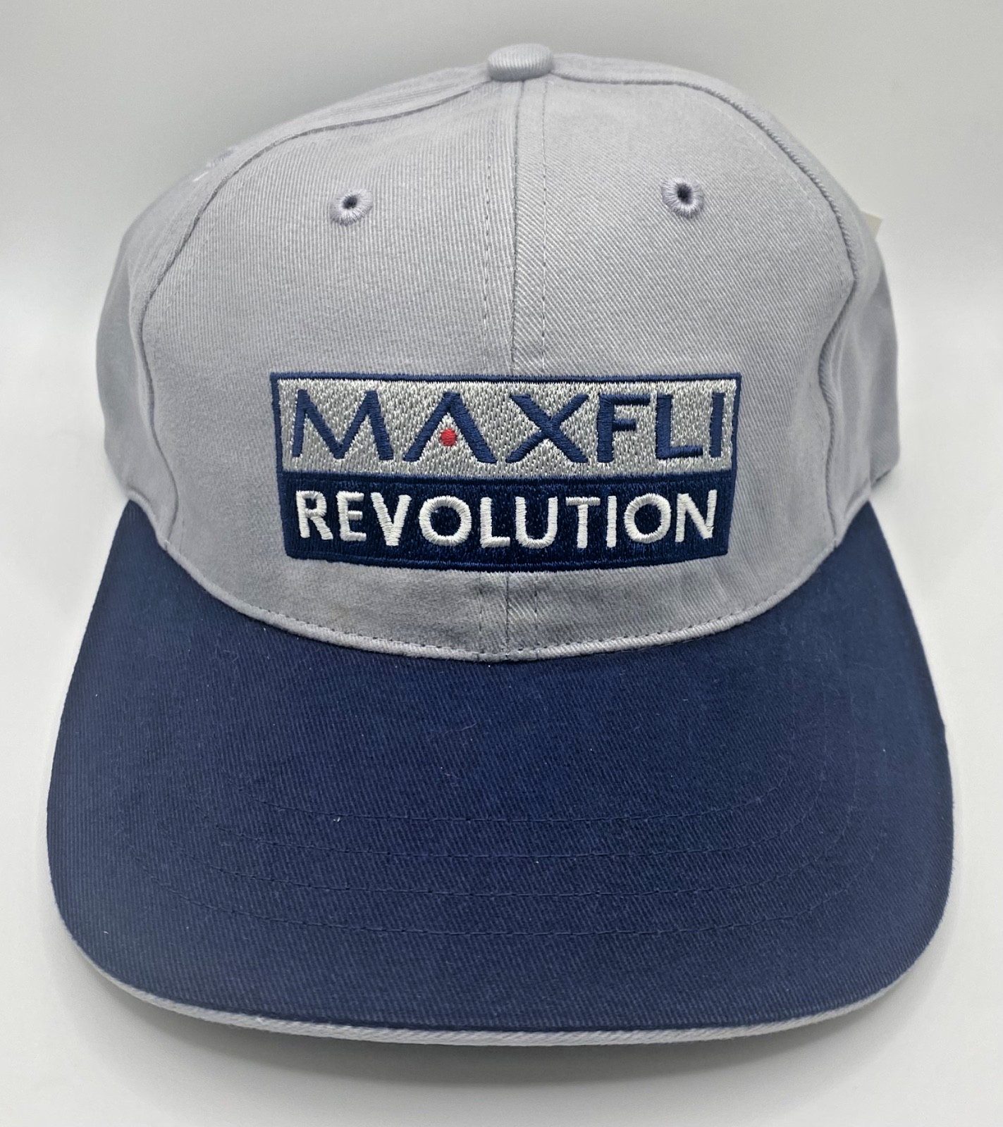 Maxfli Revolution Golf Hat Blue / Grey Strap-Back Embroidered Logo Vintage NWT