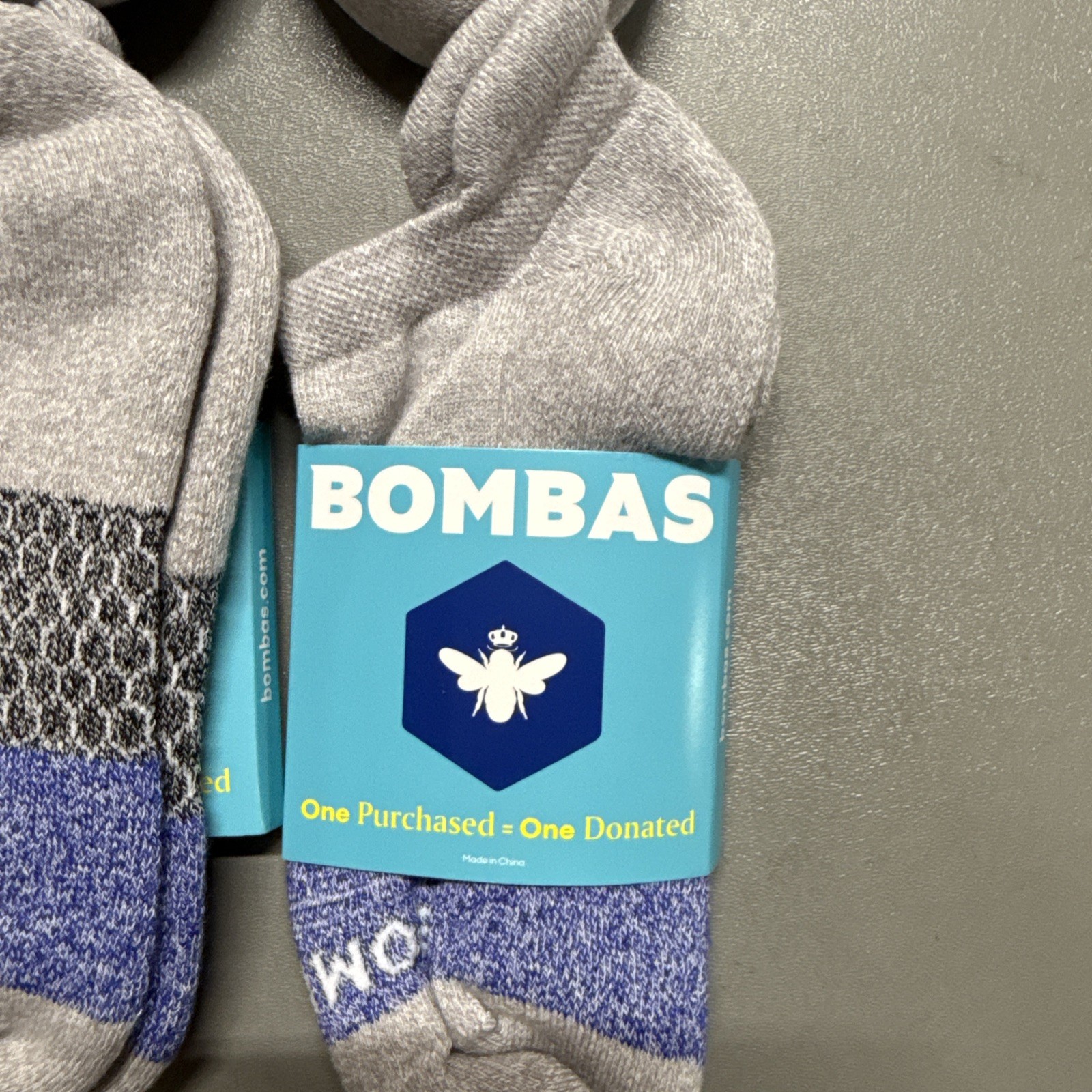 4 Pack Bombas All-Purpose Ankle Socks – Women’s Medium – Grey/Blue