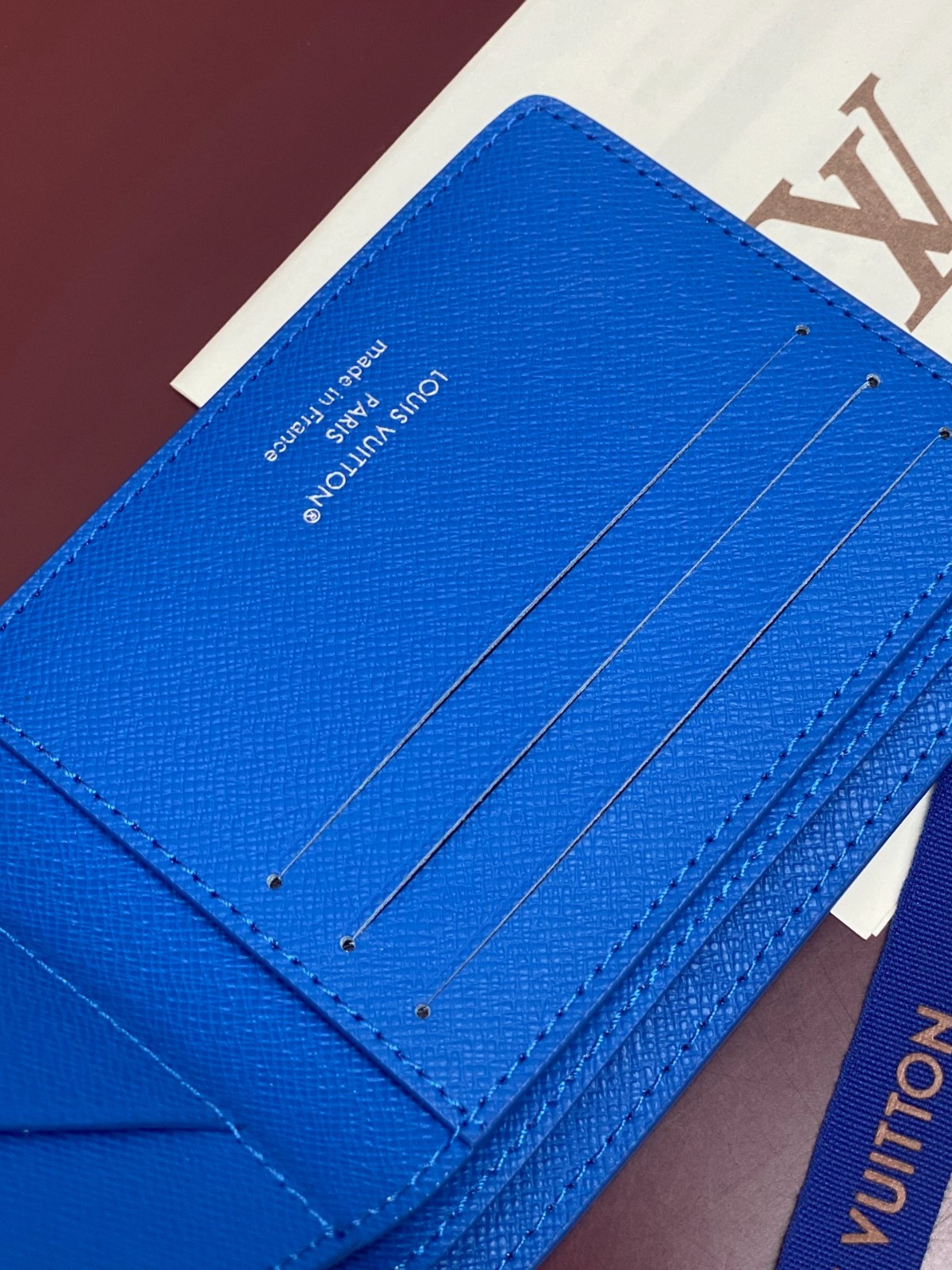 Louis Multiple Wallet Monogram Bleach Sailboat Blue New