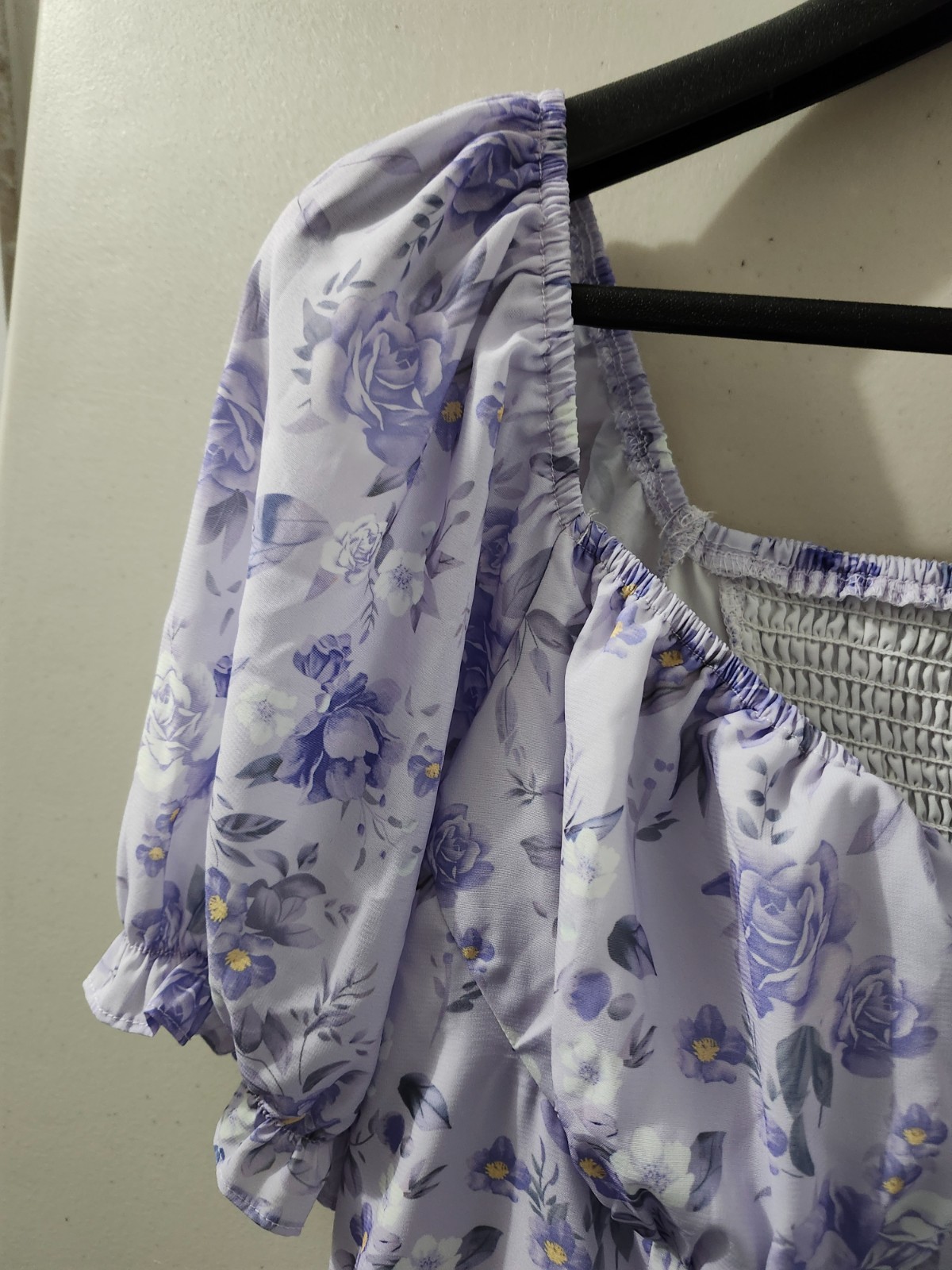 Scarlett Darkness Dress Womens L Lilac Victorian Puff Milkmaid Bodice Smock Boho