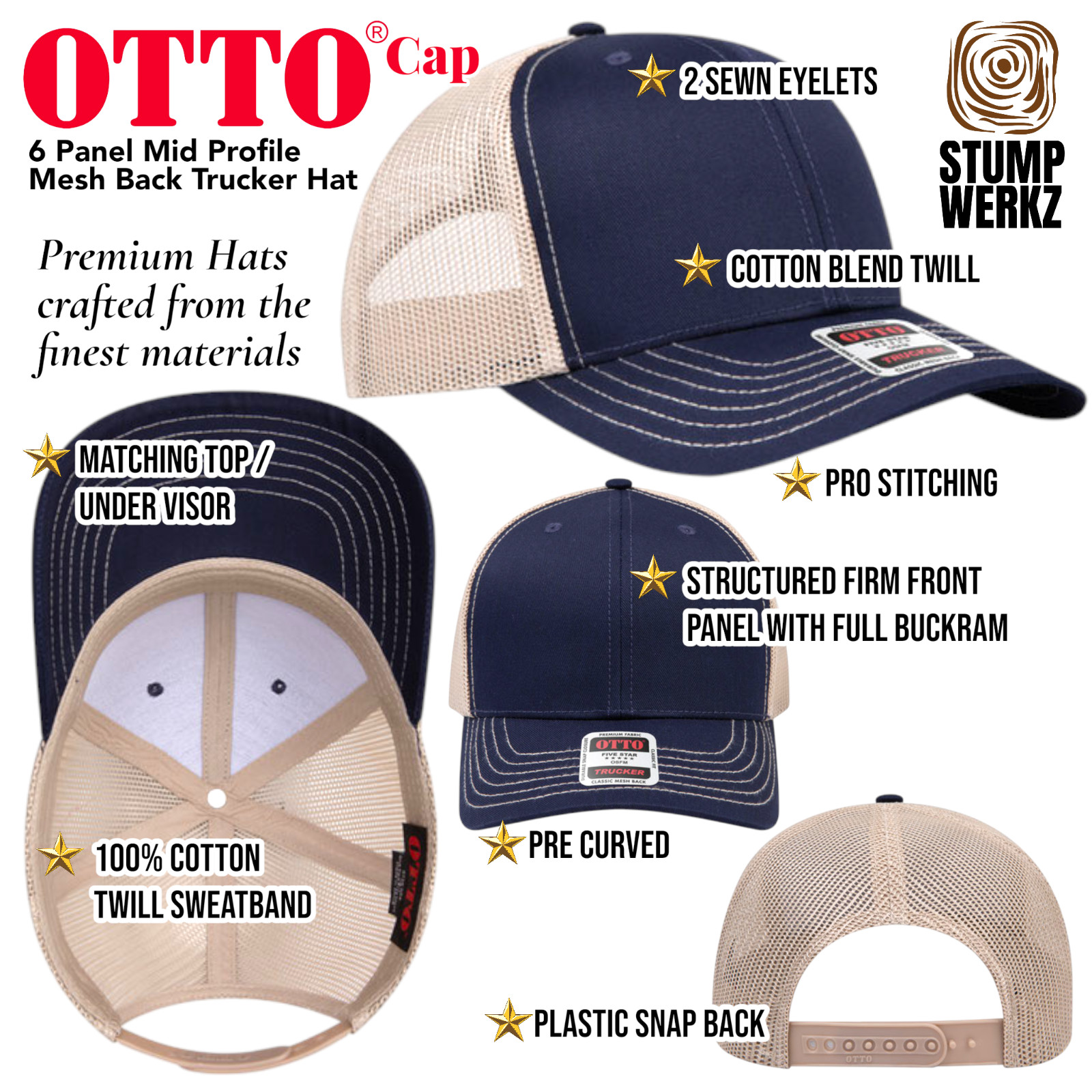 Custom Hat Trucker Hat Baseball Cap Personalized Your Logo or Art Design