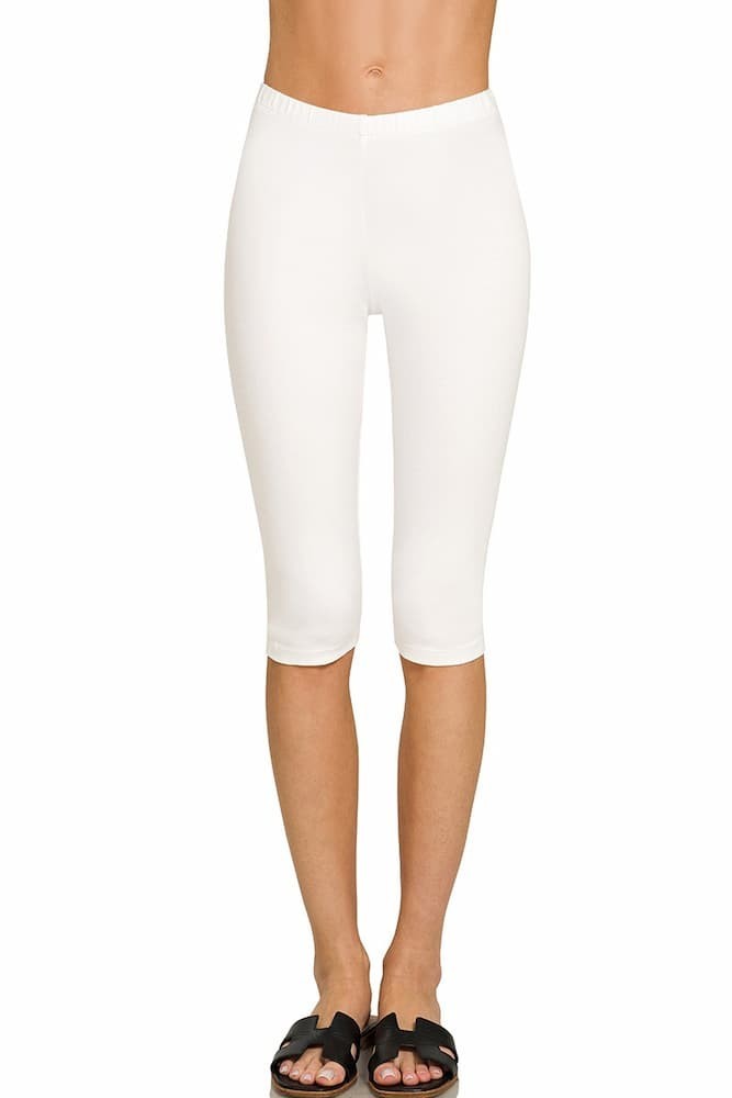 Zenana Premium Cotton Leggings🍯Capri Gym Shorts Workout High Waisted Yoga Pants