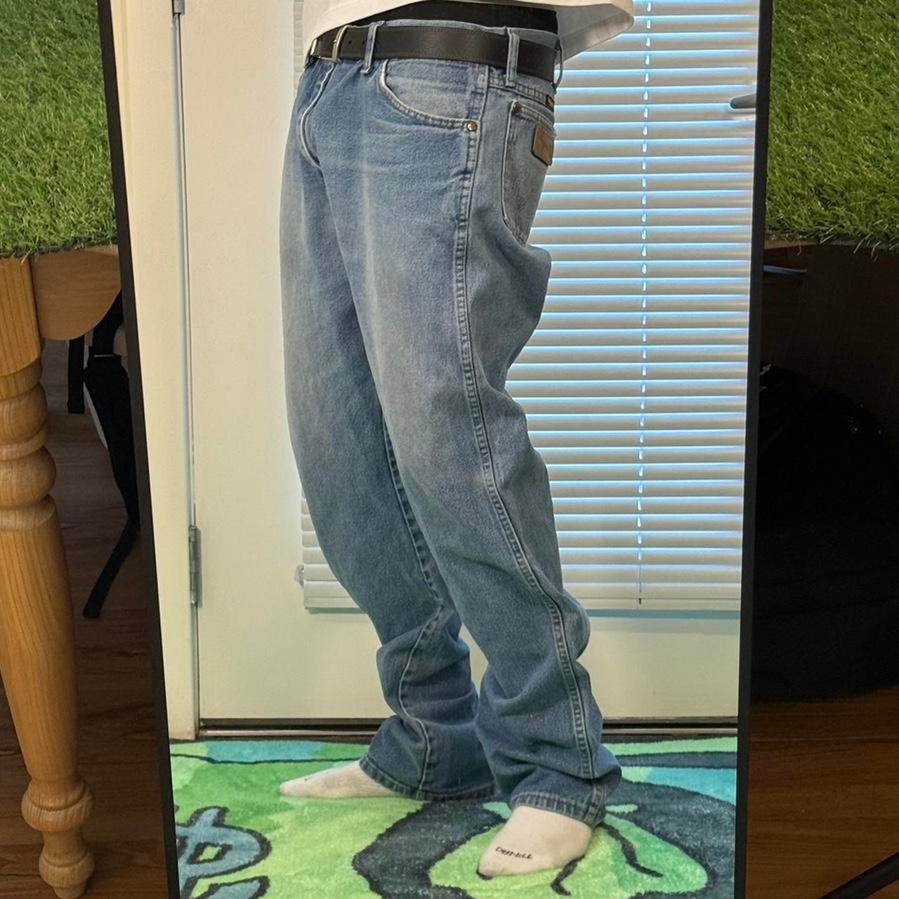 Wrangler Cowboy Cut Straight fit light wash jeans 35×34