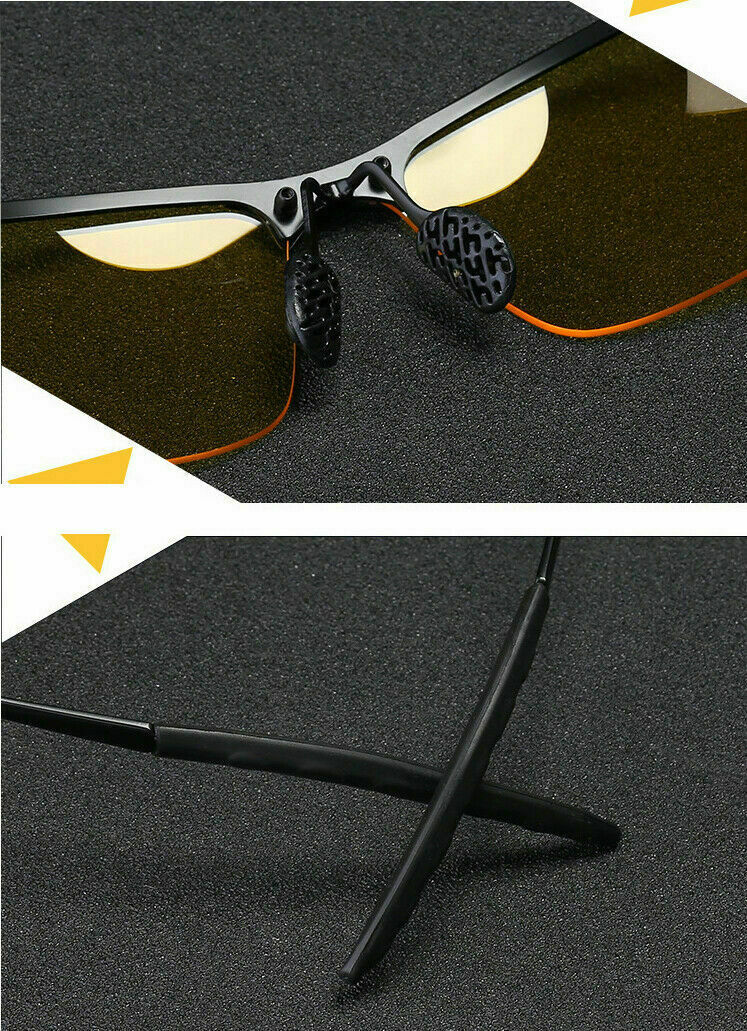 Tac HD Polarized Day & Night Vision glasses Men Driving Pilot Aviator sunglasses
