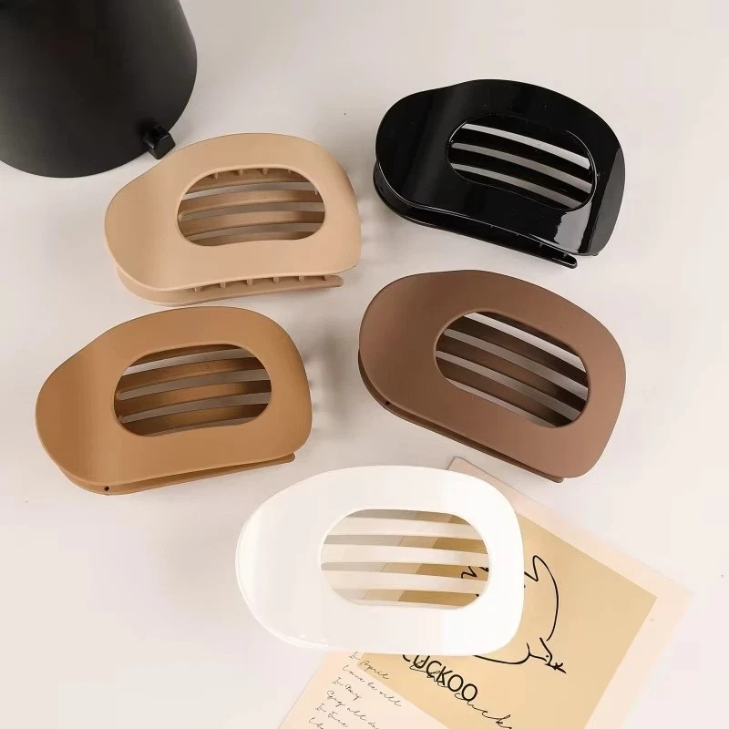 4 PCS Flat Hair Clips for Women, Lay down Claw Clip Strong Hold Square Hair Acce