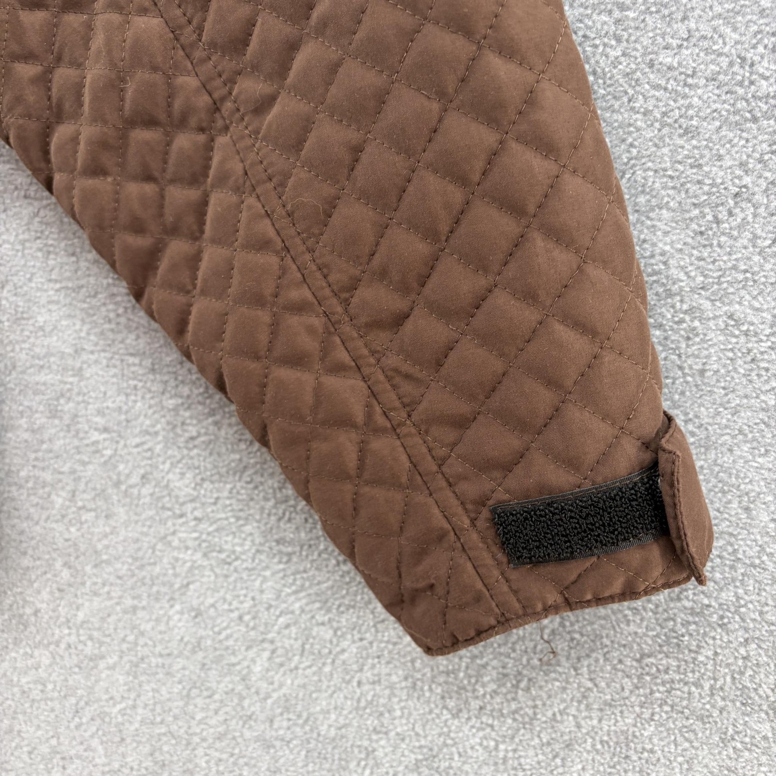 Golden Dress Equestrian Jacket Womens Medium Brown Quilted Zip Pockets Riding