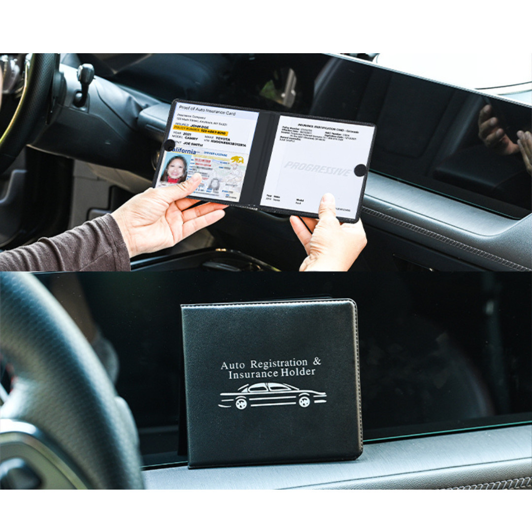Auto Registration and Insurance Card Holder 2 Packs Car Document ID Holder Gl…