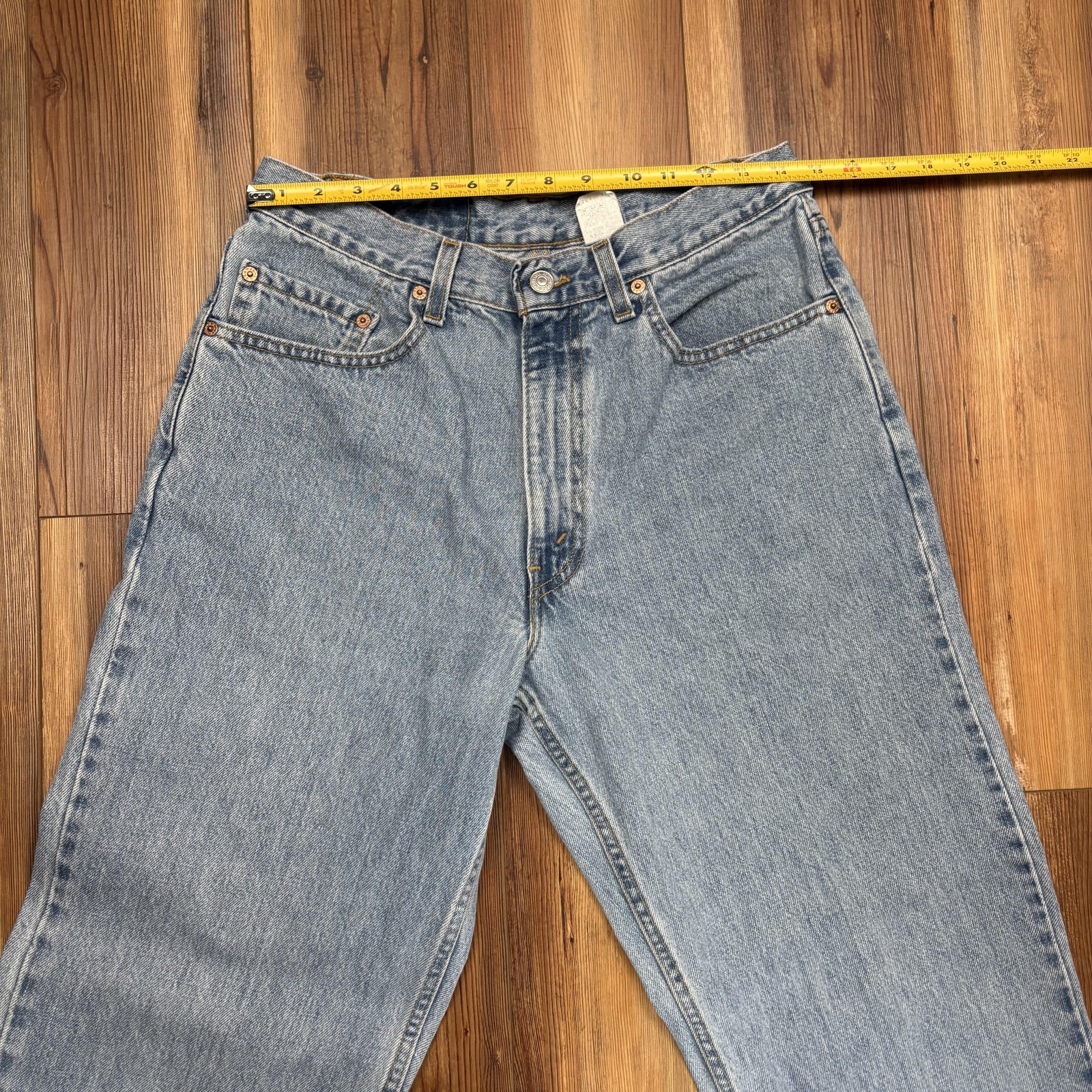Levis 550 Jeans Mens 34×34 Light Wash Blue Denim Relaxed Fit Tapered Leg Zip Fly