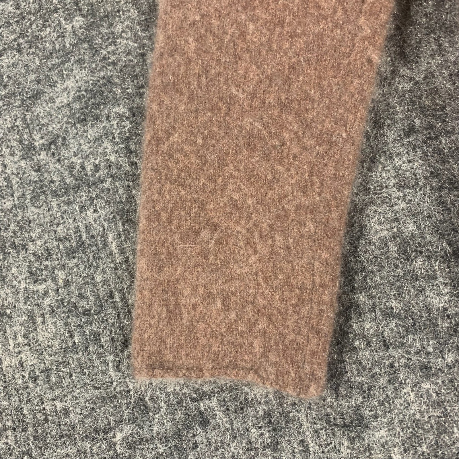 Lusso Cashmere Cardigan Womens M Brown Open Front Shawl Collar Sweater Soft