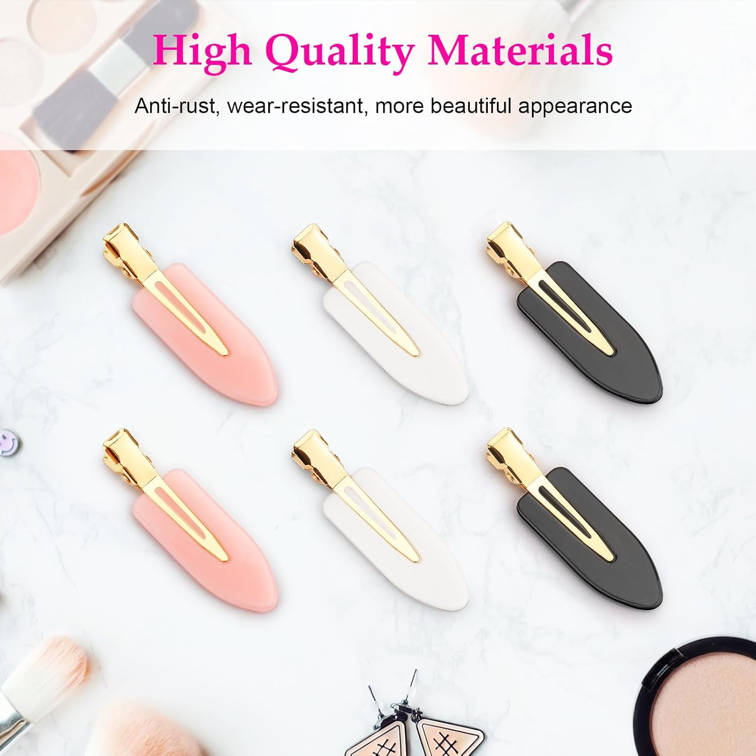 6 Pcs Creaseless Hair Clips No Ben No Crease Hair Clip Makeup Clips for Women an