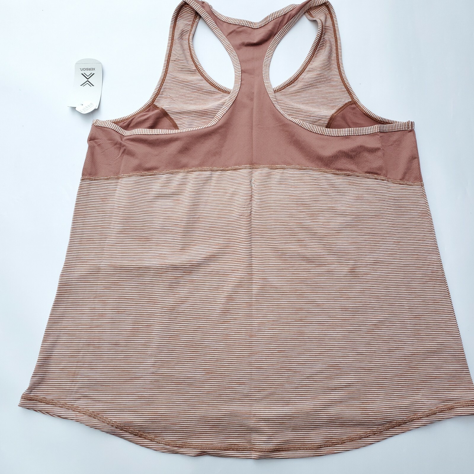 Xersion women’s Large scoop neck racer back tank top, pink spacedye, quick dry