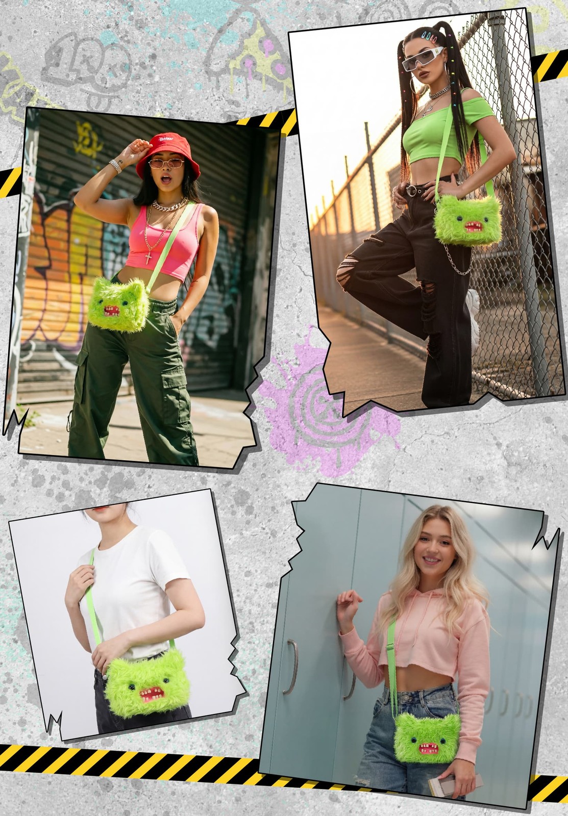 Fuggler Shoulder Crossbody Bags Ugly Monster Fashion Handbags for Women Gifts