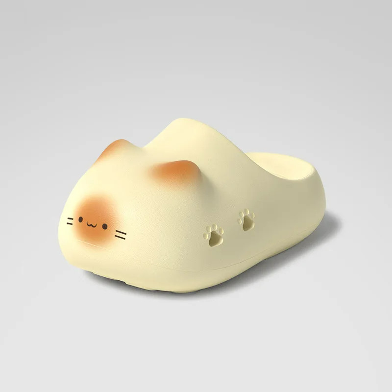 Adorable Waterproof Cat Slippers Anti Slip Bottom Cat Paw Soft Bottom Closed toe