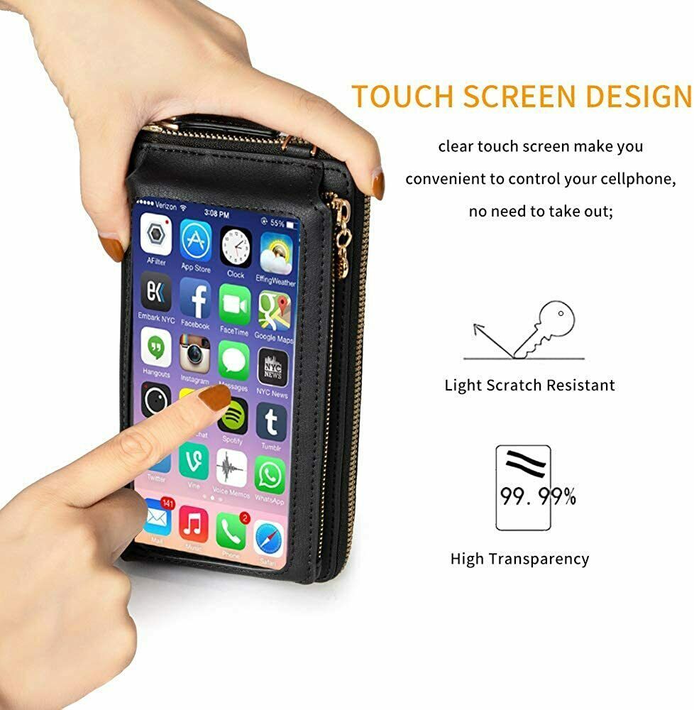 Women Touch Screen Bag Crossbody Cell Phone Purse Shoulder RFID Blocking Wallet