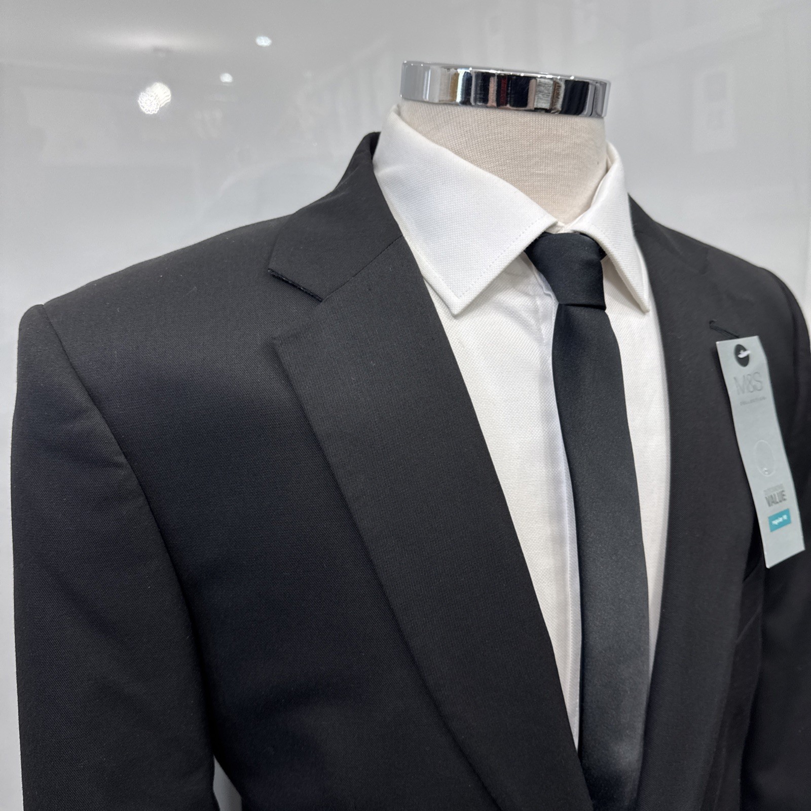 M&S COLLECTION Black Regular Fit Machine Washable Suit Jacket Chest 40L