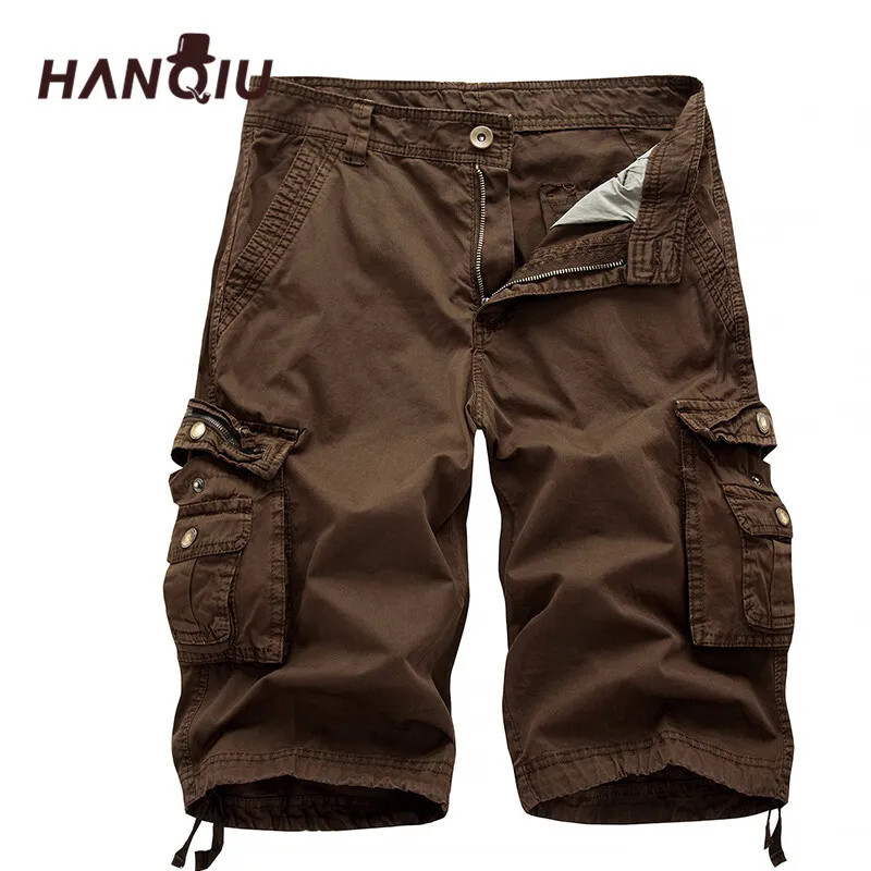 Men’s Cargo Shorts Casual Solid Multi-Pocket, Color Options