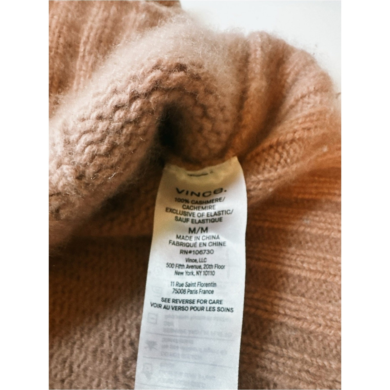🌸🤍 Vince • Rosewood Cloud • Dusty Blush Pink • Fuzzy Cable Knit Mock Neck