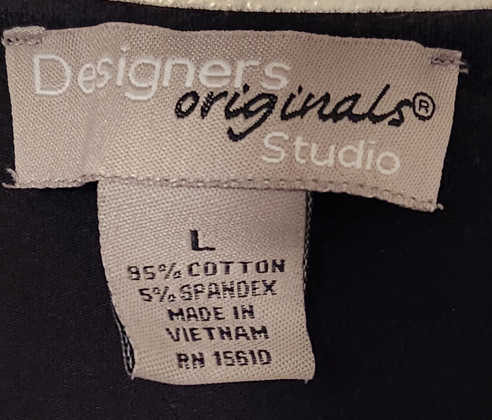 Designers Originals Black Blouse Sz L Ruffles On Short Sleeves Dress Shirt Casua