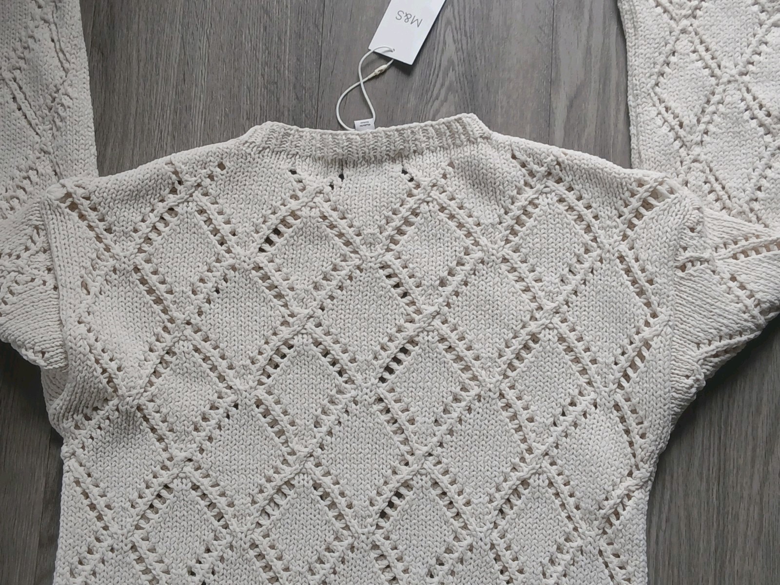 M&S Women/Ladies Natural Cotton Blend Jumpers Size Medium -BNWT-