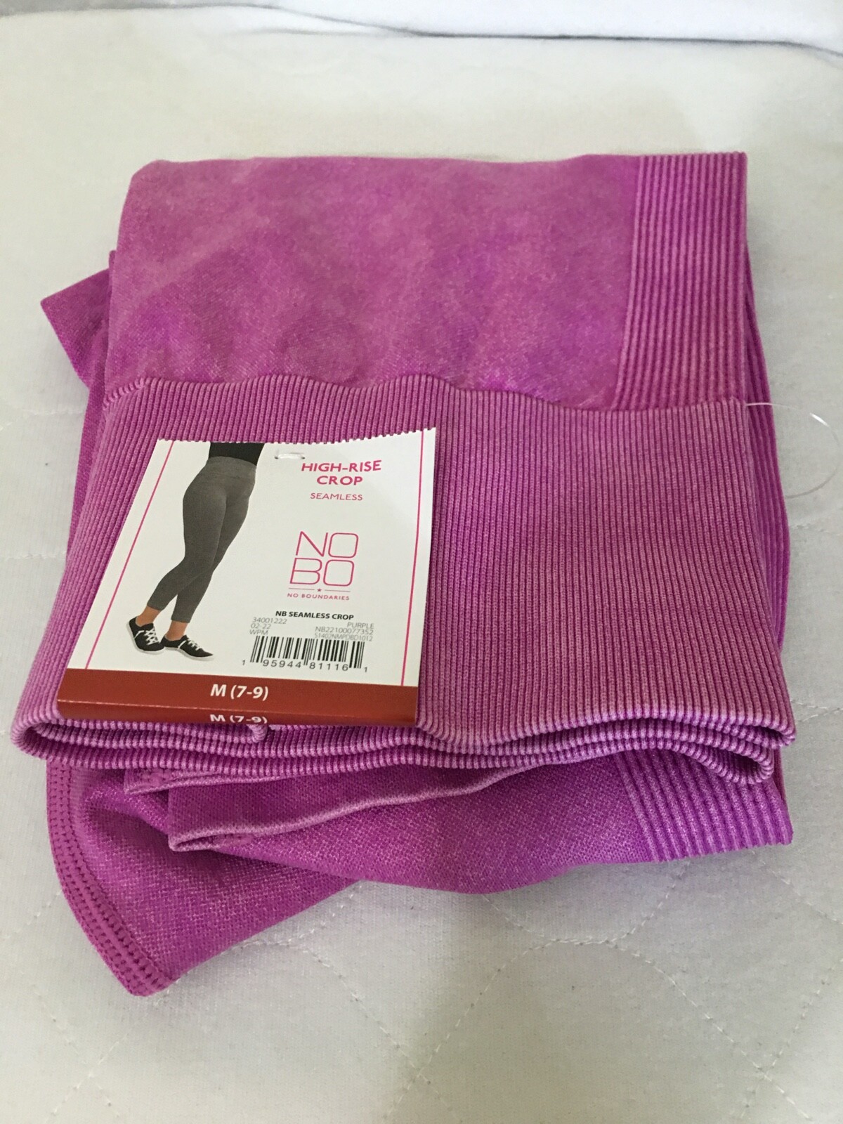 New No Boundaries High Rise Seamless Crop Leggings Women Junior Purple Many size
