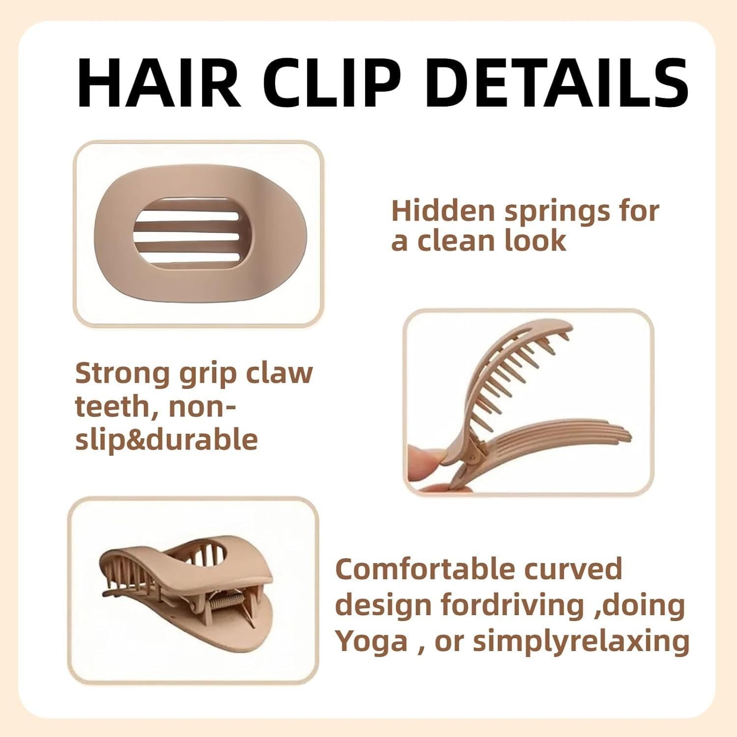 4PCS French Flat Hair Clips – Versatile Duckbill Clamps for All Hair Types