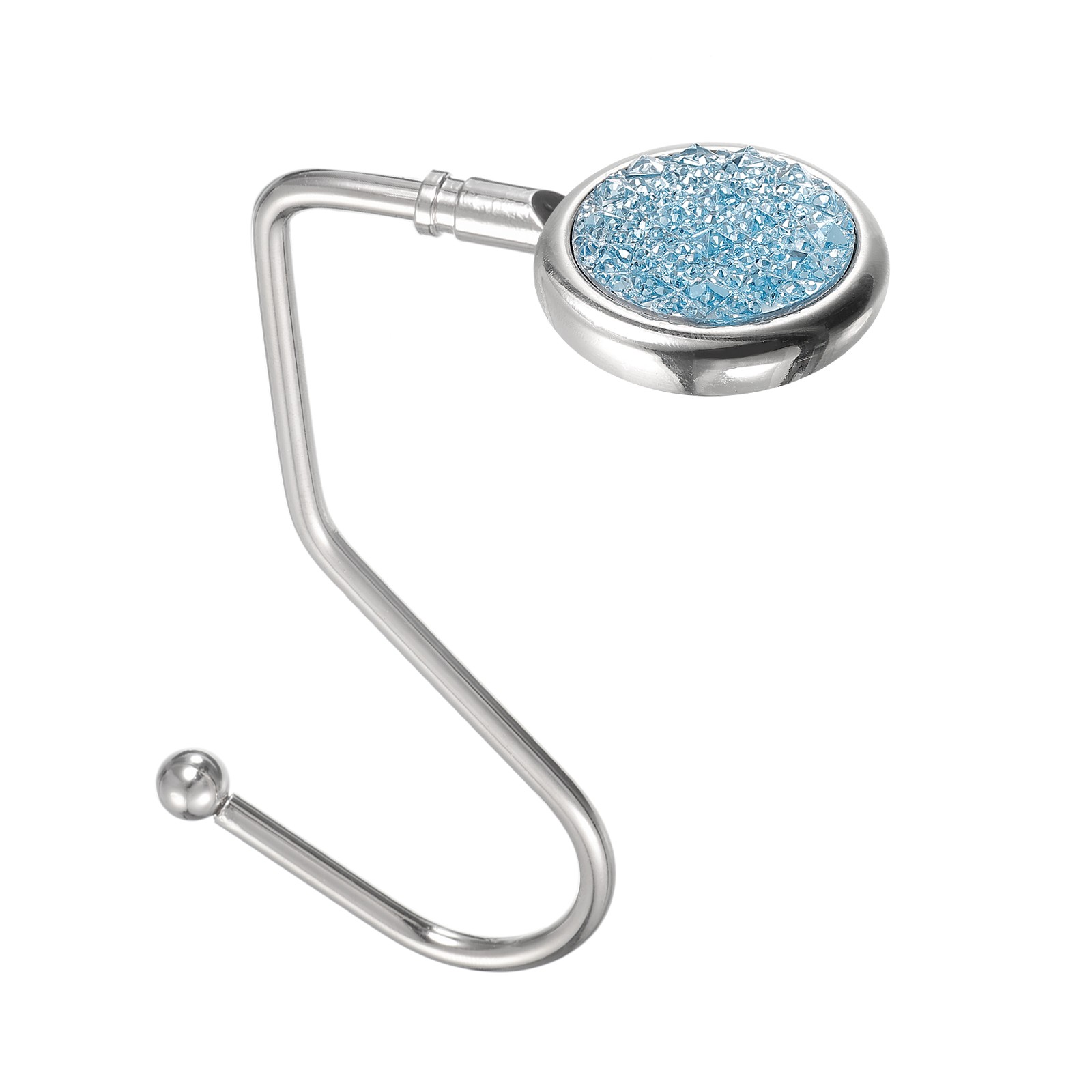 4.8″ Portable Purse Hook Handbag Hanger for Table Bag Storage Decor, Blue