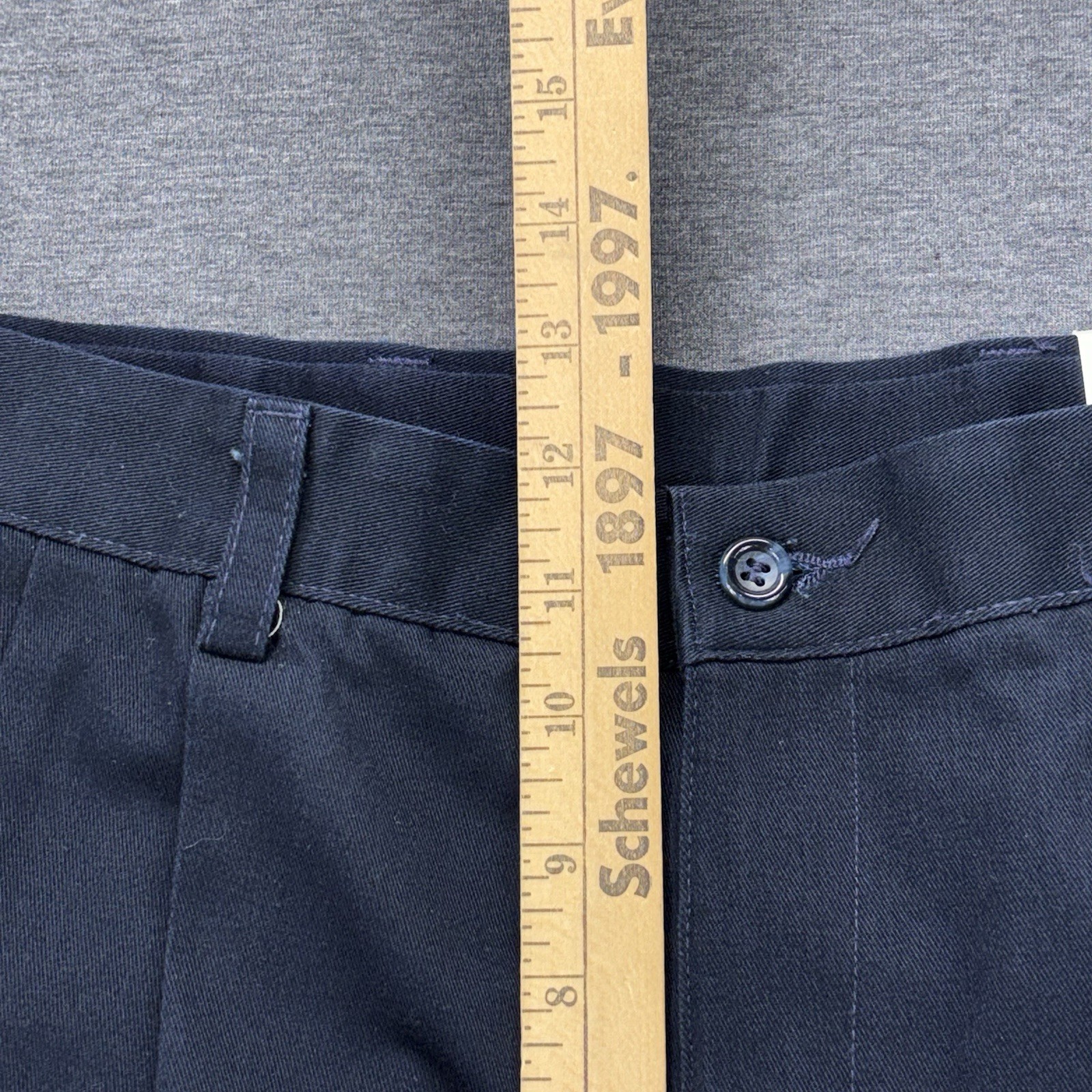 Dockers Original Khaki Pants Mens 34×30 Blue Classic Fit Pleated No Wrinkles NEW