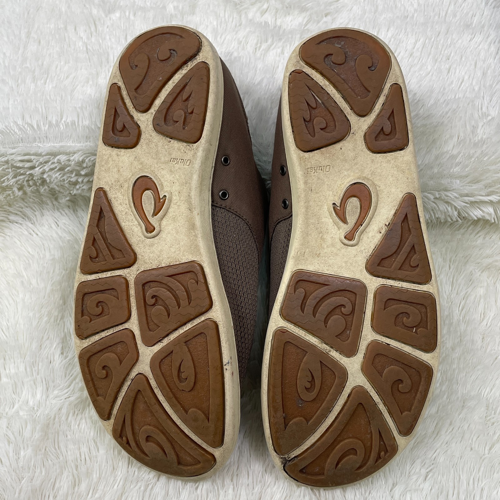 OluKai Nohea Moku Shoes Mens Sz 11.5 Brown Mesh Boat Casual Sneakers 10283-RK13