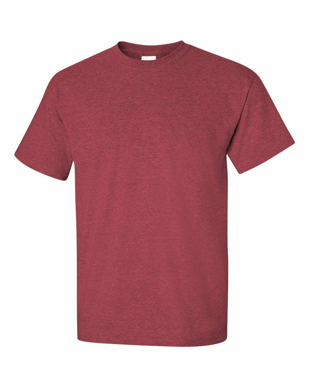 NEW Gildan Men’s Ultra Cotton Plain Crew Neck Short Sleeve XL – Heather Cardinal