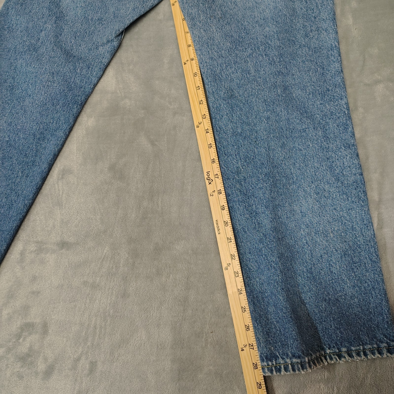 Vintage Lee Riders Jeans Mens 38 X 30 Straight Indigo Fades USA Made 80s 90s
