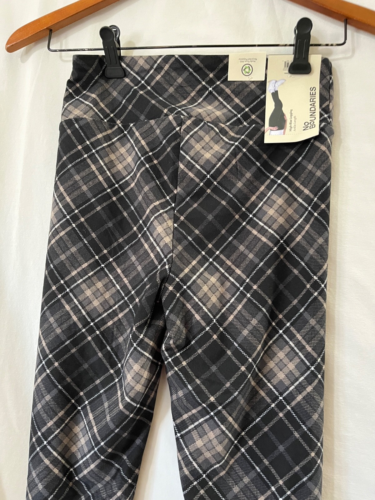 No Boundaries Women Junior Ankle Sueded leggings High rise Plaid Many size NEW
