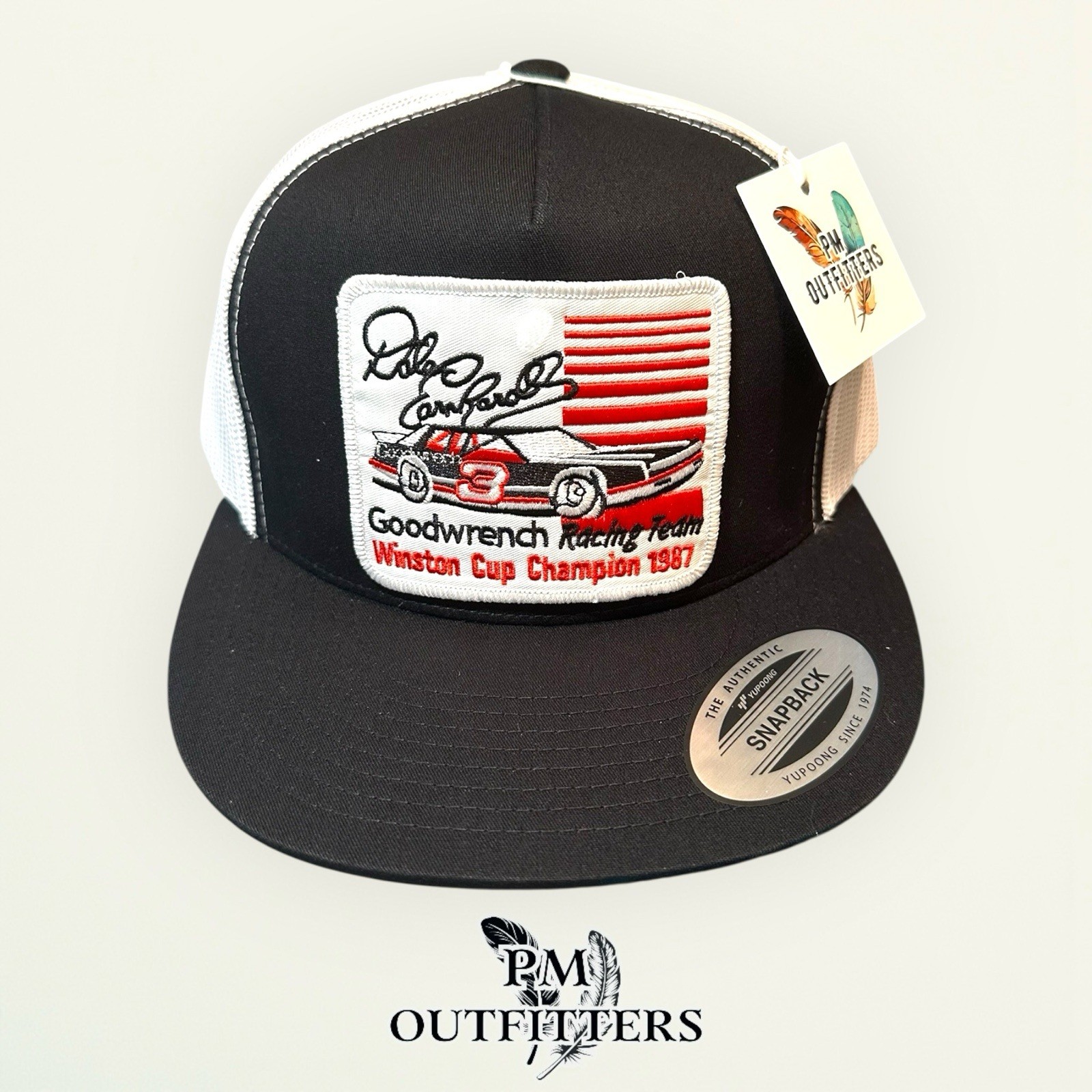 Dale Earnhardt Goodwrench 1987 Winston Cup Champion Hat | YP Classic Black White