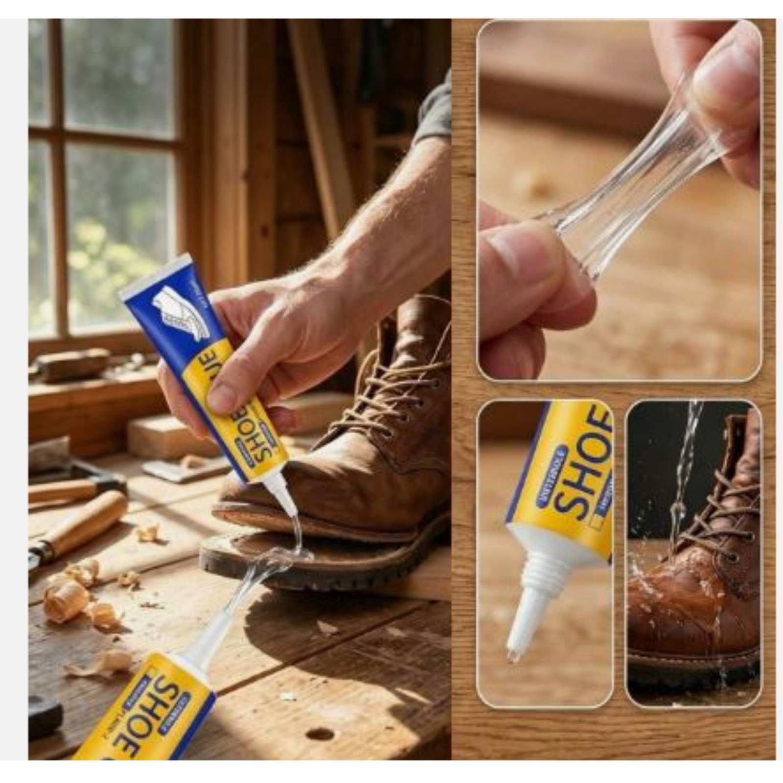 Shoe Repair Glue Waterproof Epoxy Resin Adhesive Sole Fix Leather Rubber Lot