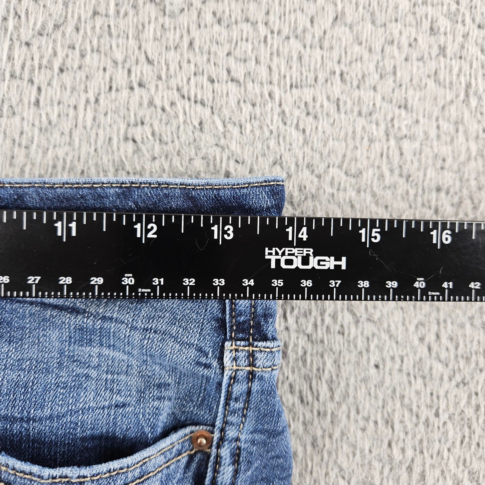 BKE Billie Jeans Womens 28 Blue Slim Fit High Rise Super Flare Distressed Jeans