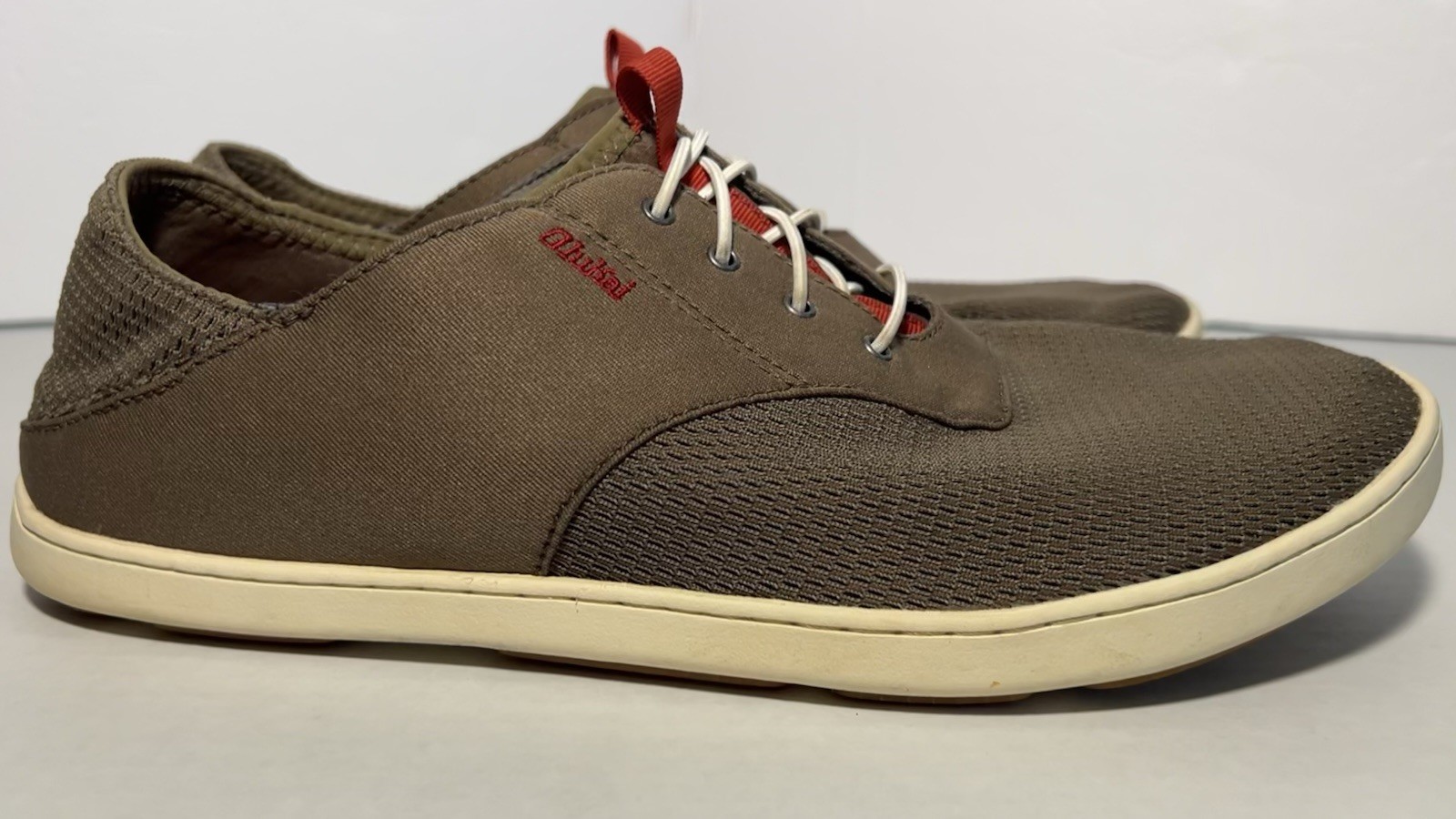 Olukai Mens Nohea Moku Brown 10283-RK13 Slip On Sneakers Shoes Casual Size M11