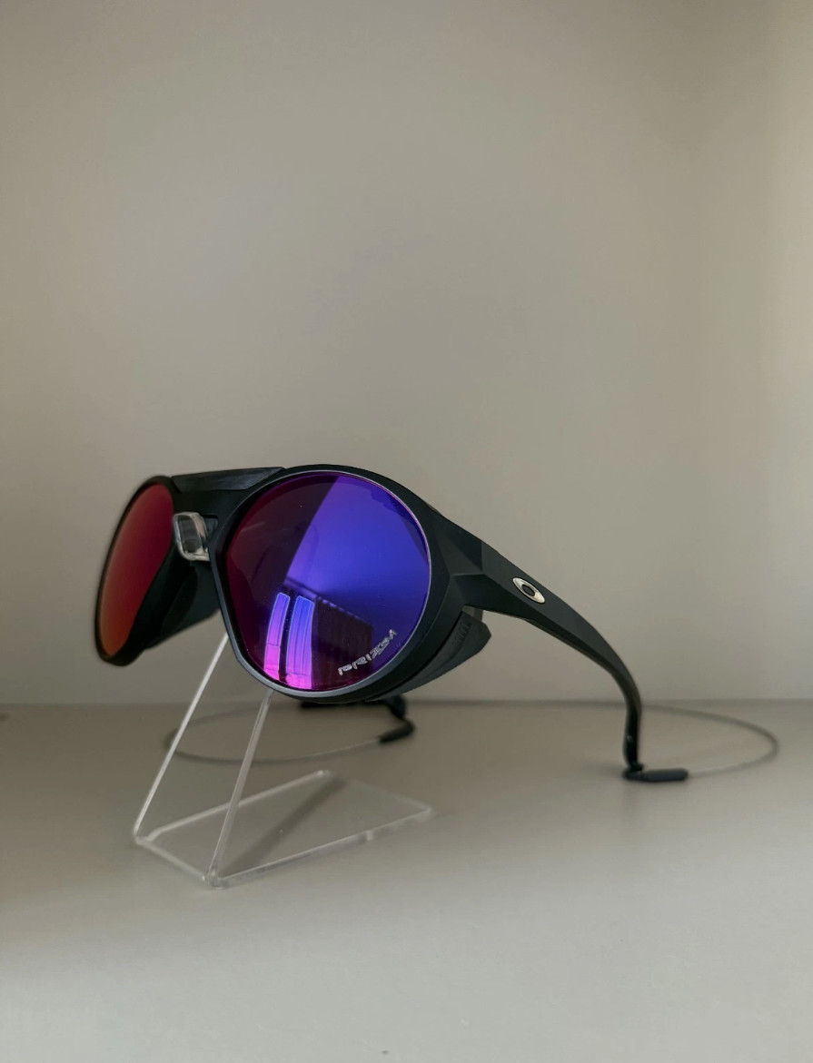 Oakley OO9440 Clifden Sunglasses Matte Black Frame Violet Purple Lens