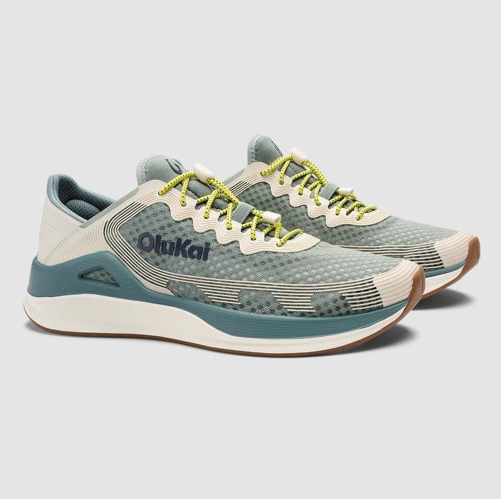 NEW OluKai Ahi Men’s Marine Shoes Seagreen White Sand Quick Dry Fishing Water
